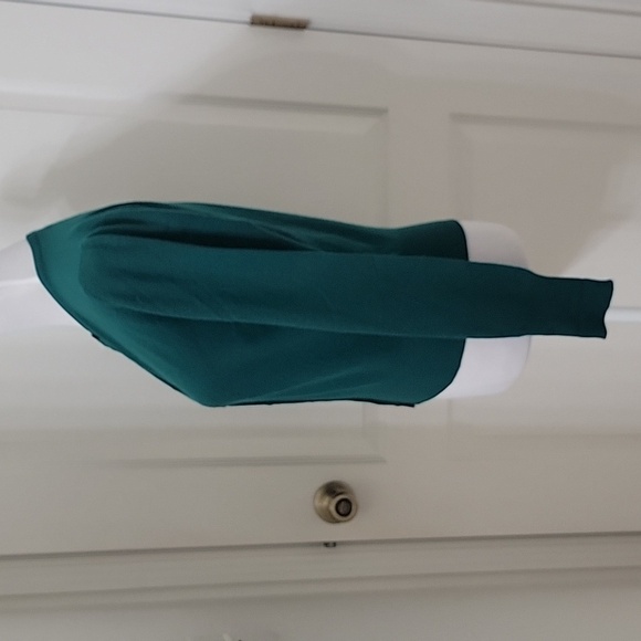 Lyle and Scott Unsized (S/M) Green Vintage 100% Cashmere Cardigan Sweater - Picture 3 of 11